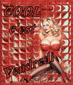 Gif animé cool c'est vendredi femme